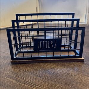 Rae Dunn Black Metal Letter Holder